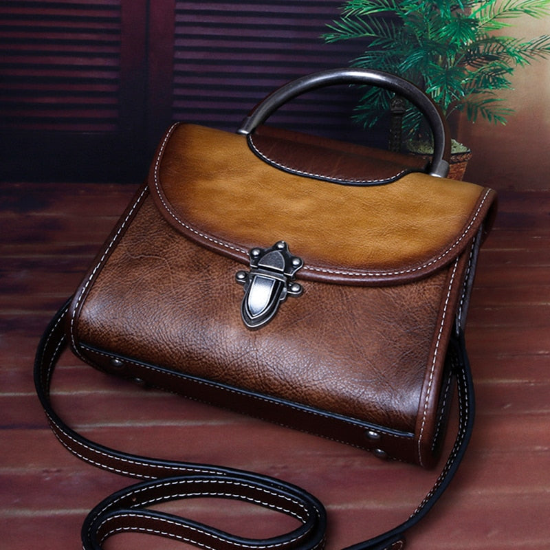 Vintage Luxury Genuine Leather Cross Body - Scraften