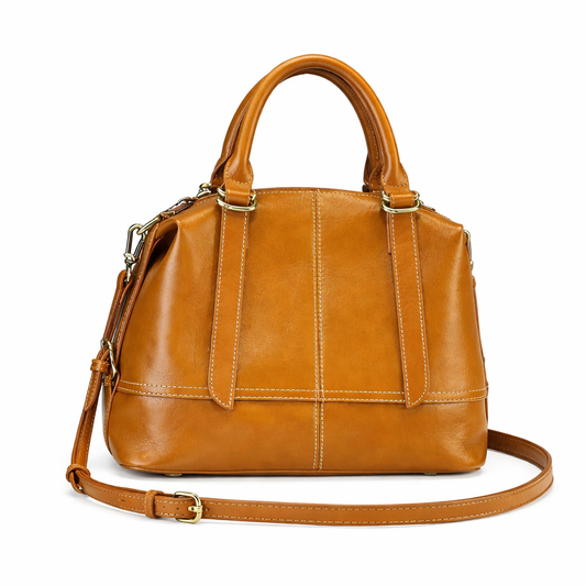 Vintage Genuine Cow Leather Women's Bag - Luxury Design Woman Handbag