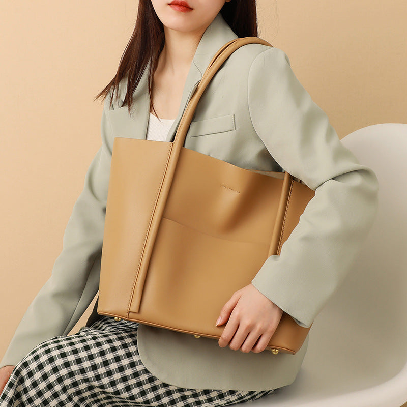 Large Luxury Leather Shoulder Bag Women Tote Bag