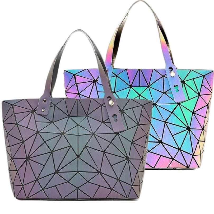 Women's Tote Geometric Quilted Shoulder Bag