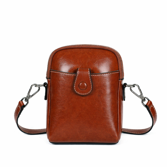 Women's Real Cowhide Mobile Phone Bag  - Single Shoulder Crossbody Bag
