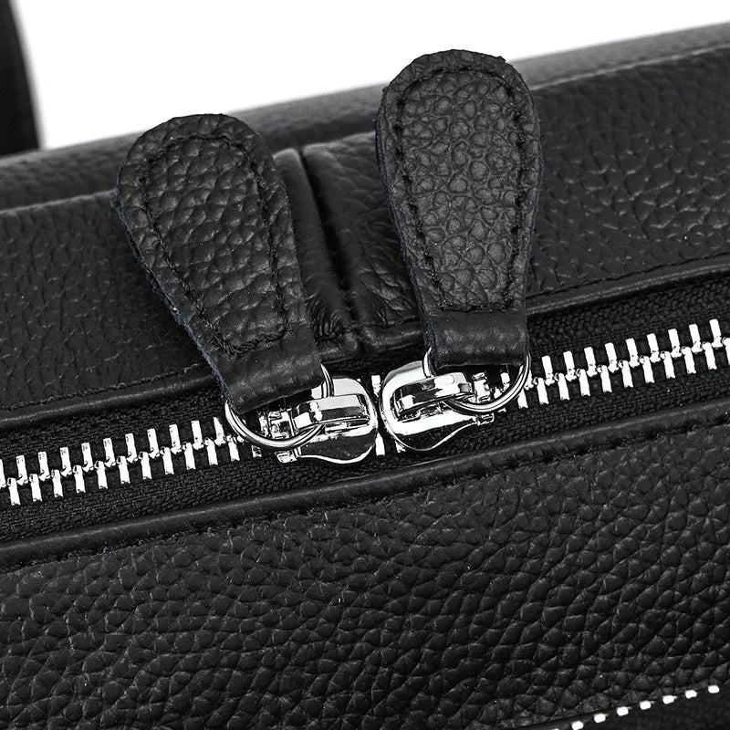 Vintage Crazy Horse Genuine Leather Backpack - Laptop Rucksack Student Bag