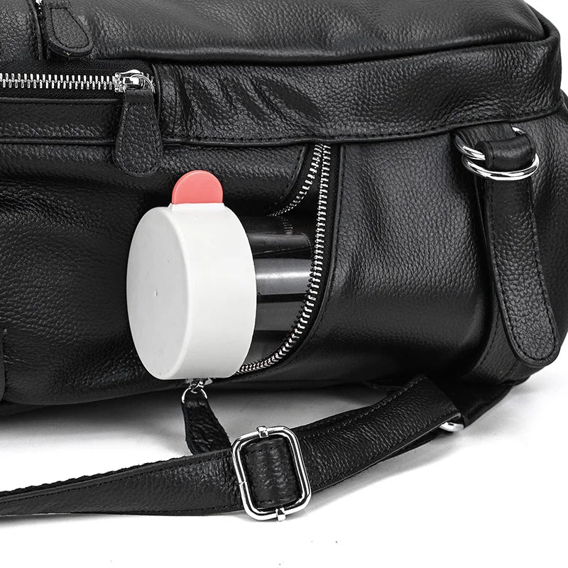 Vintage Crazy Horse Genuine Leather Backpack - Laptop Rucksack Student Bag