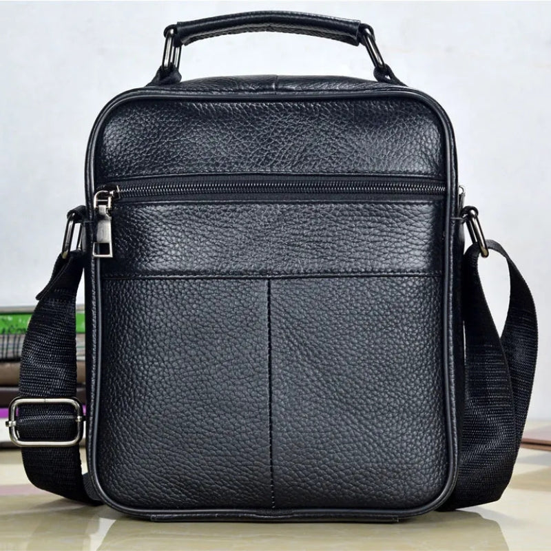Retro Soft Cowhide Leather Crossbody - Mini Pad Boy Shoulder Bag