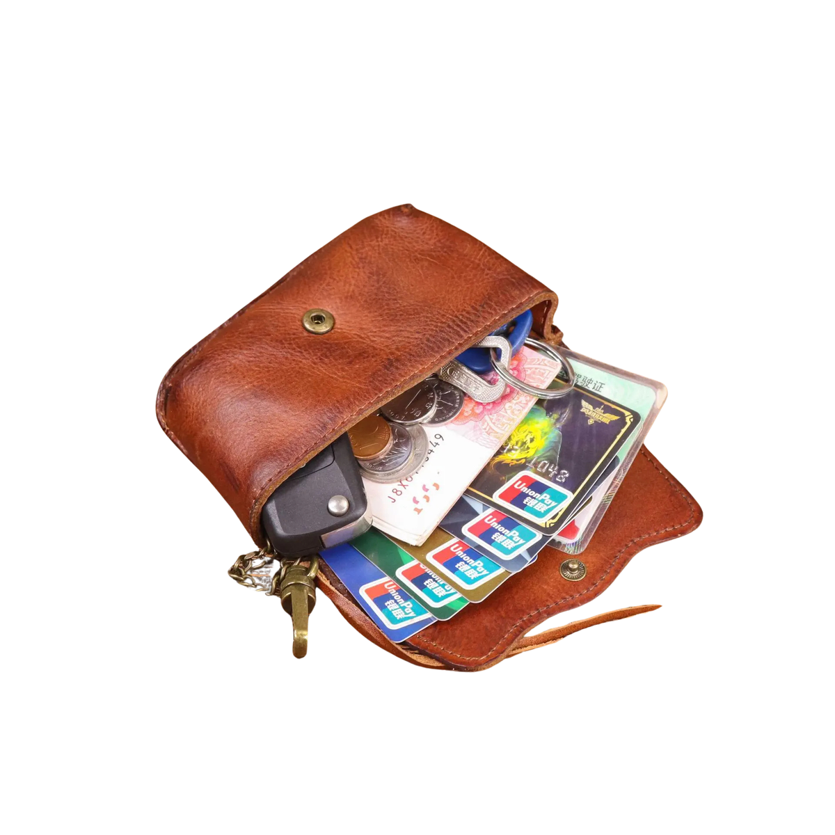 Retro Men Genuine Leather Handmade Bags - Multifunctional Card Holder Bag