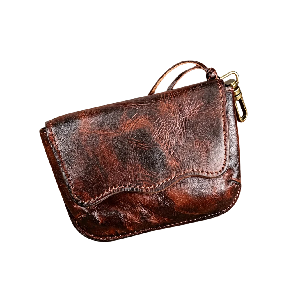 Retro Men Genuine Leather Handmade Bags - Multifunctional Card Holder Bag