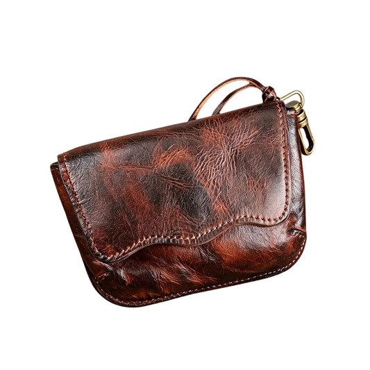 Retro Men Genuine Leather Handmade Bags - Multifunctional Card Holder Bag