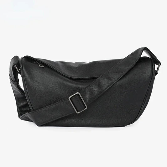 Cowhide Leather Retro Fashion Saddle Bag - Crossbody Luxury Handbag