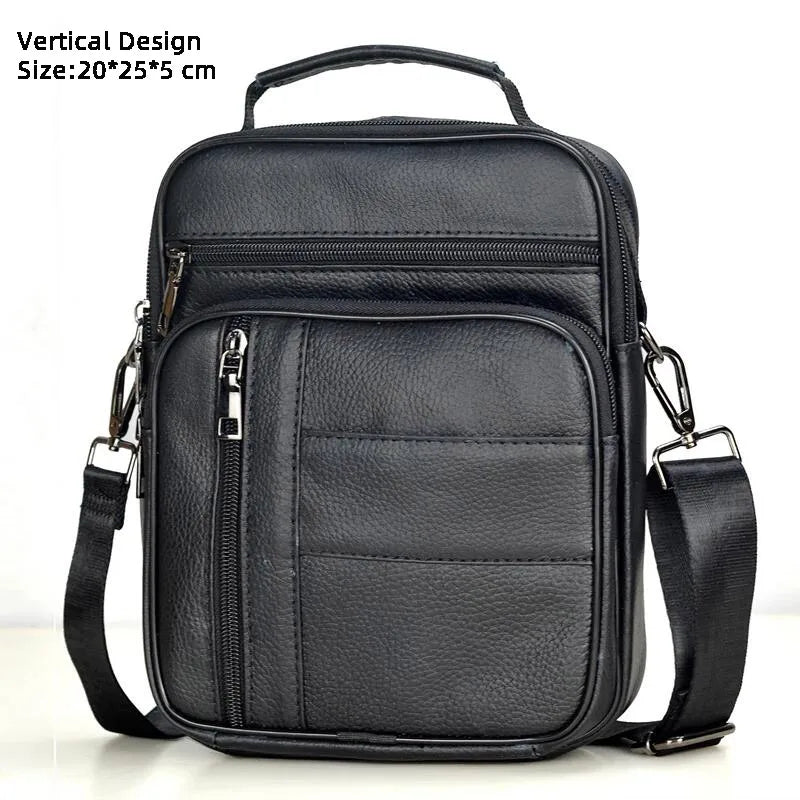 Retro Soft Cowhide Leather Crossbody - Mini Pad Boy Shoulder Bag