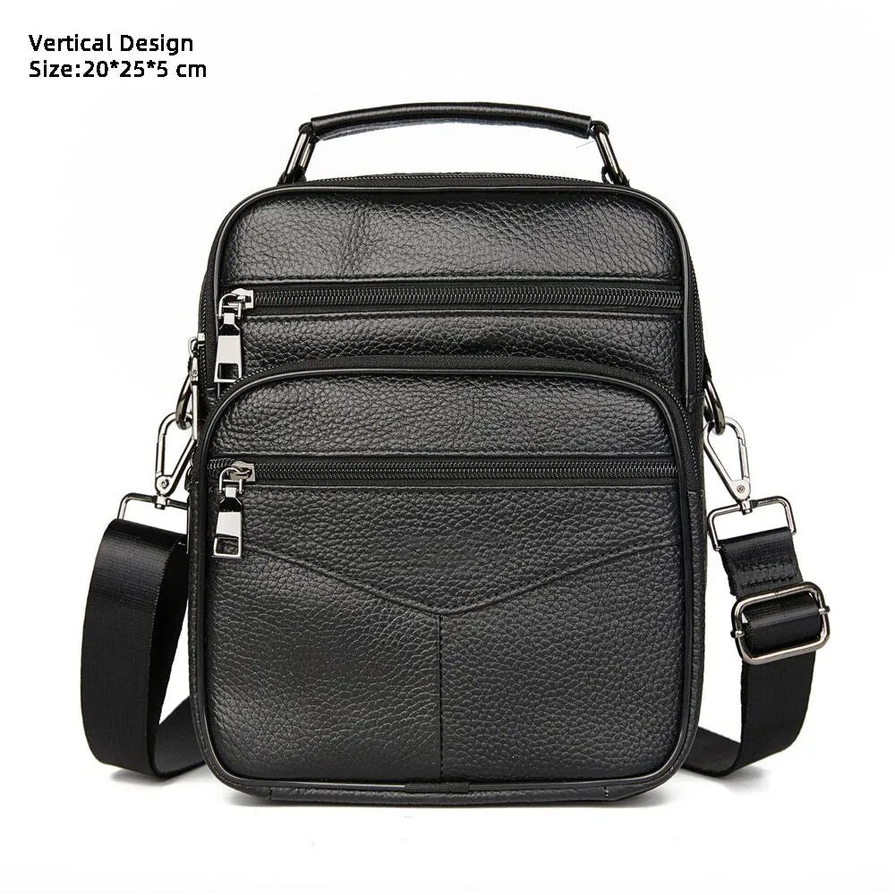 Retro Soft Cowhide Leather Crossbody - Mini Pad Boy Shoulder Bag