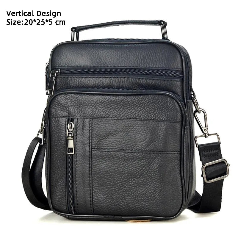 Retro Soft Cowhide Leather Crossbody - Mini Pad Boy Shoulder Bag