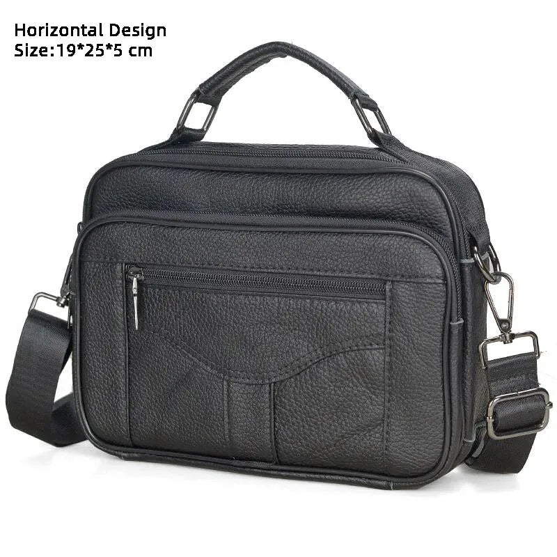 Retro Soft Cowhide Leather Crossbody - Mini Pad Boy Shoulder Bag
