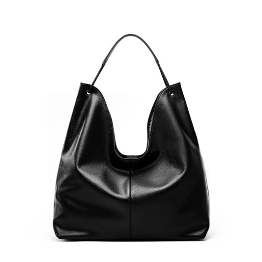 Cowhide Genuine Leather Hobo Shoulder Bag - Ladies Luxury Handbags