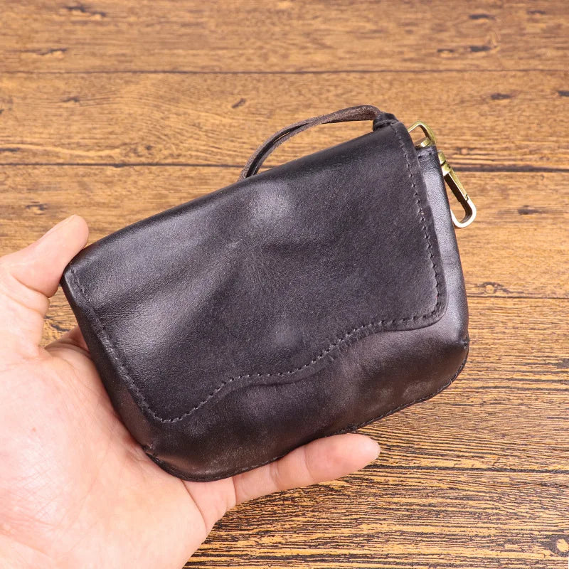 Retro Men Genuine Leather Handmade Bags - Multifunctional Card Holder Bag