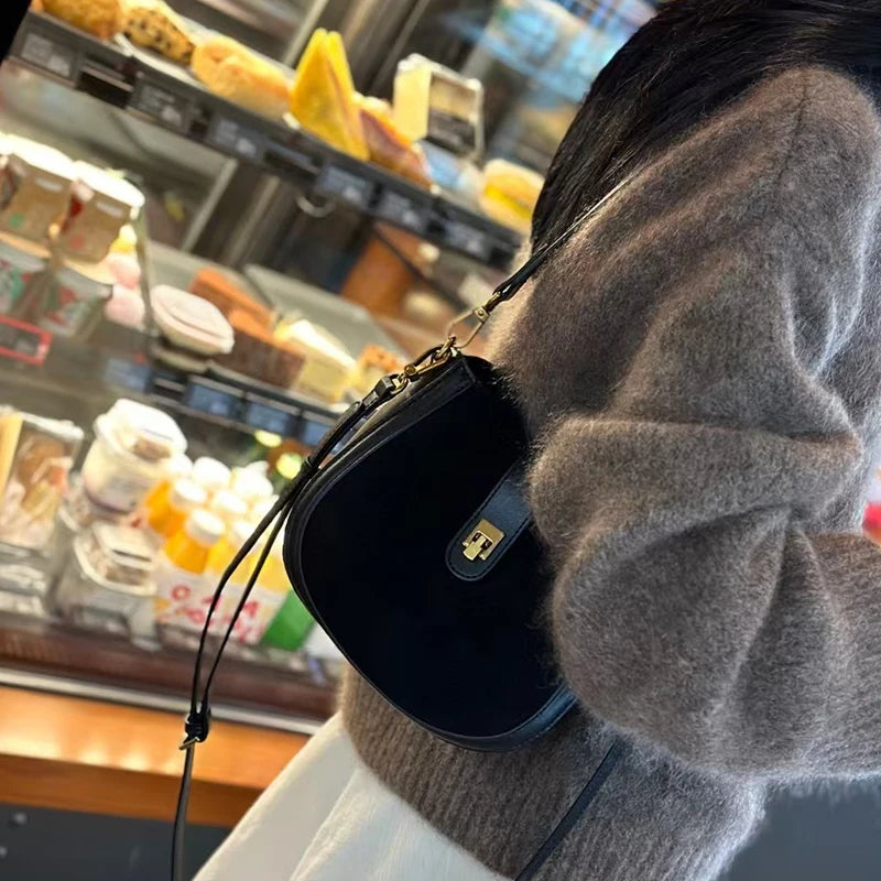 Women Cowhide Genuine Leather Shoulder Bag - Luxury Design Handbag