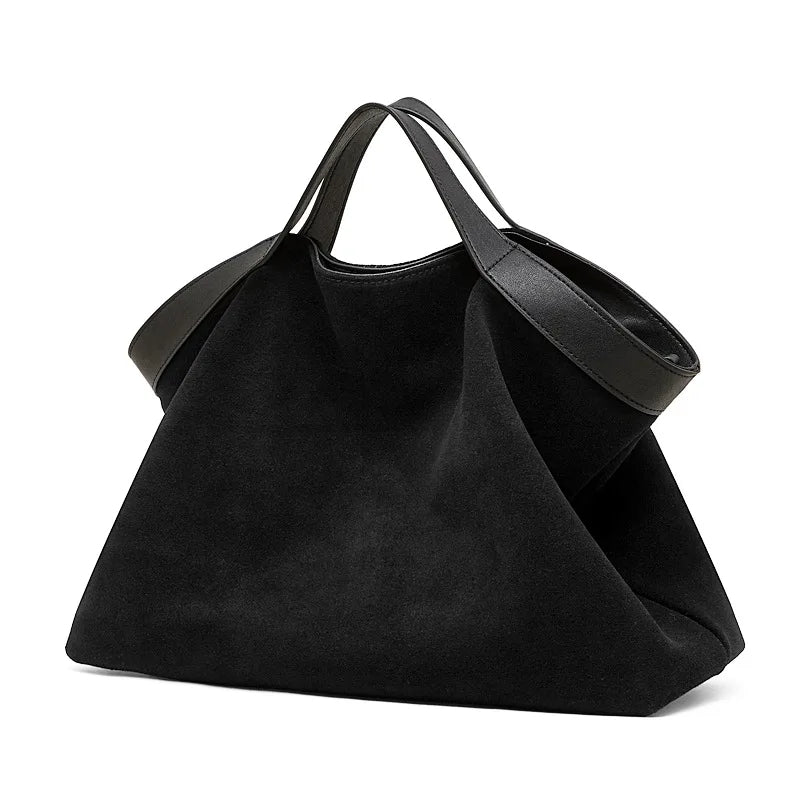 Lage Capacity Female Shoulder Crossbody Bag - Cowhide Commuting Handbags
