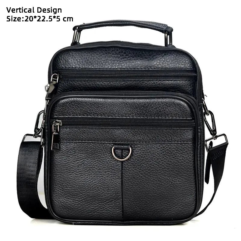 Retro Soft Cowhide Leather Crossbody - Mini Pad Boy Shoulder Bag
