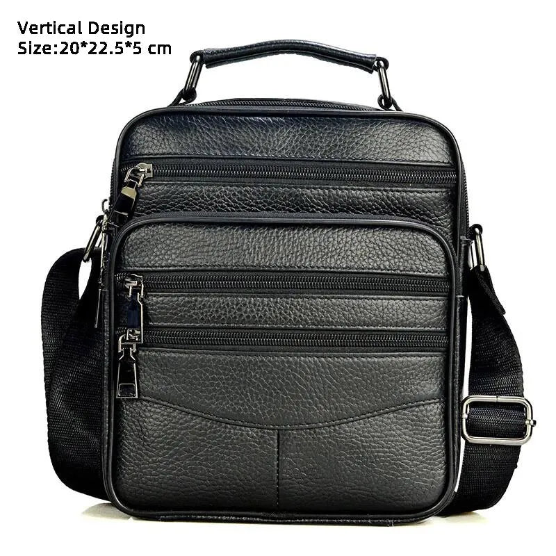 Retro Soft Cowhide Leather Crossbody - Mini Pad Boy Shoulder Bag