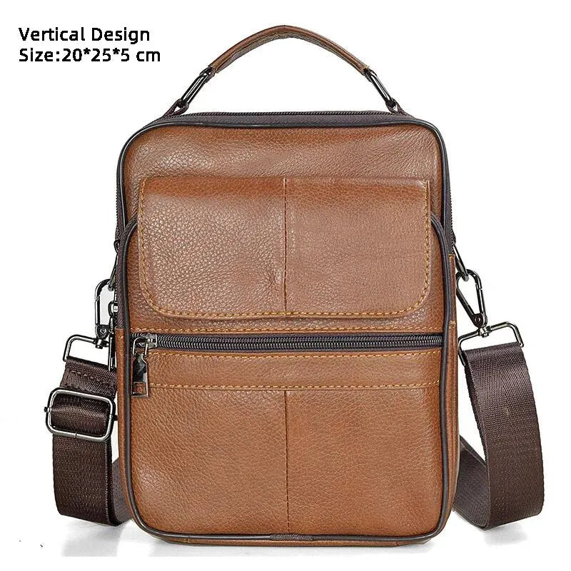 Retro Soft Cowhide Leather Crossbody - Mini Pad Boy Shoulder Bag