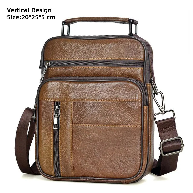 Retro Soft Cowhide Leather Crossbody - Mini Pad Boy Shoulder Bag