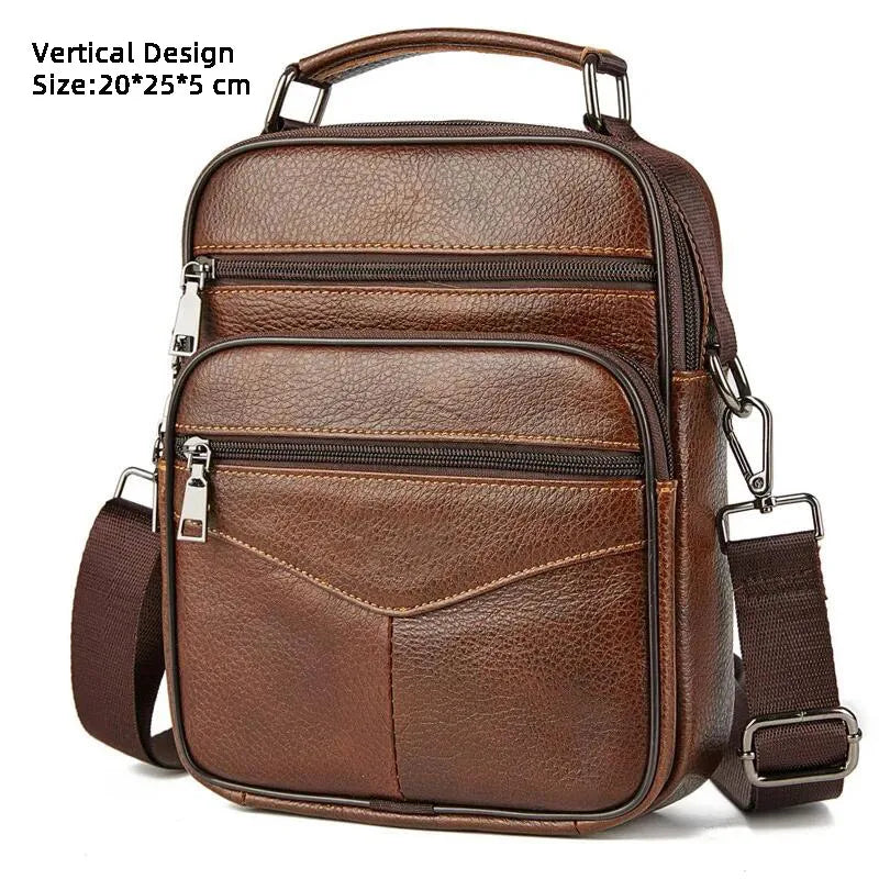 Retro Soft Cowhide Leather Crossbody - Mini Pad Boy Shoulder Bag