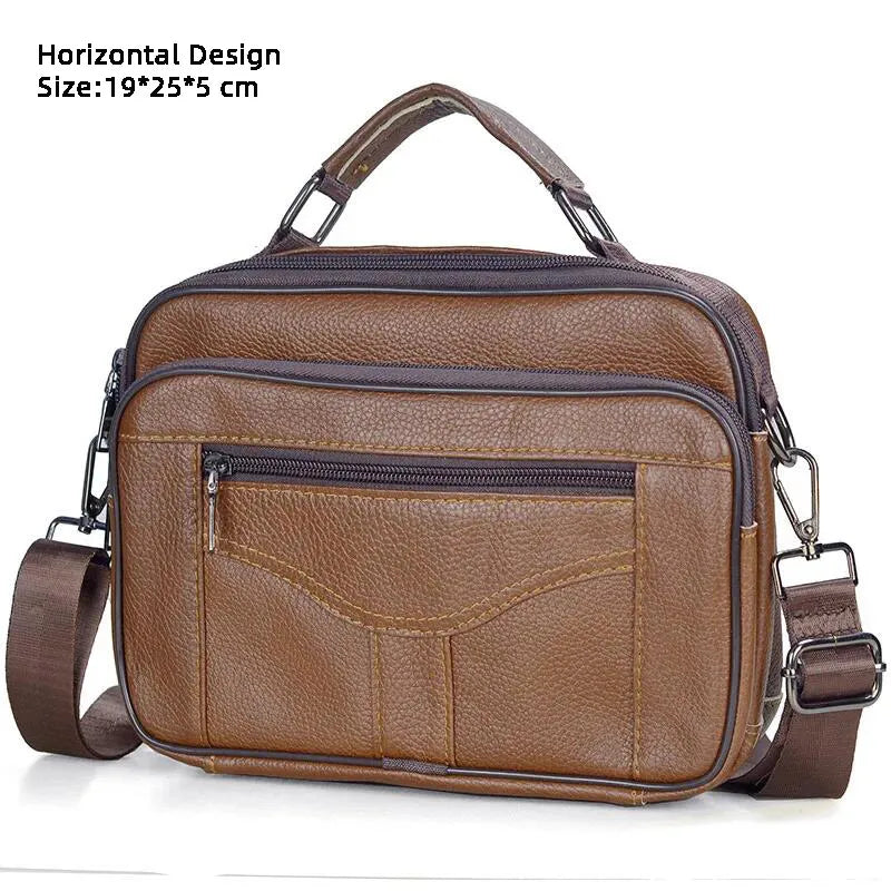Retro Soft Cowhide Leather Crossbody - Mini Pad Boy Shoulder Bag