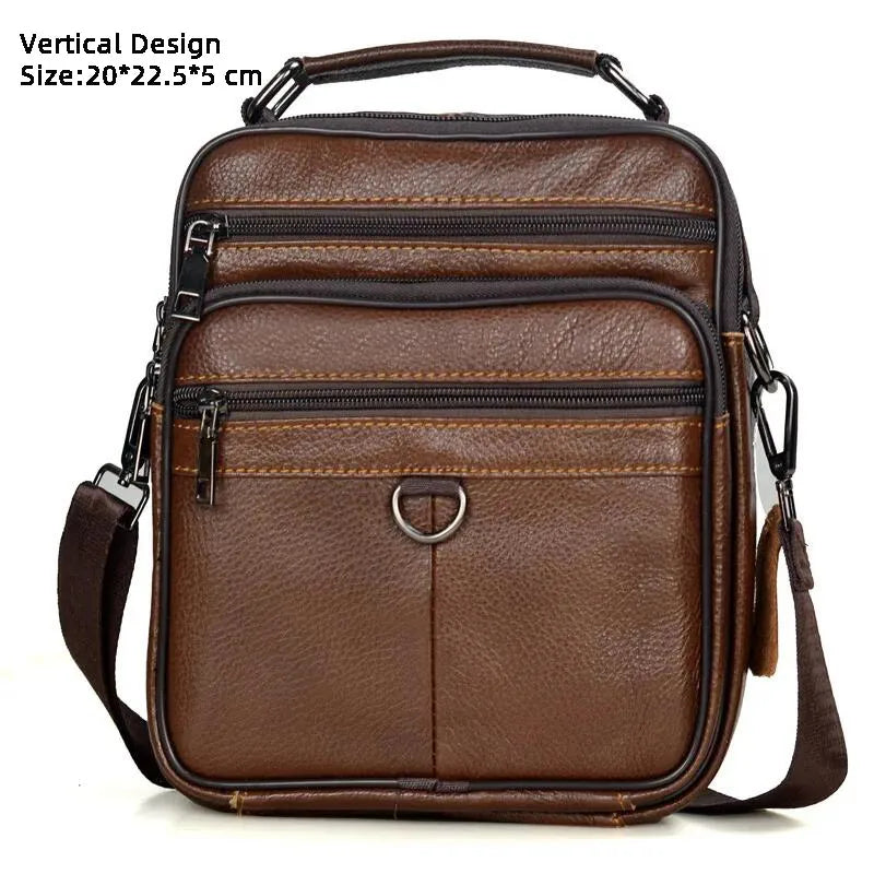 Retro Soft Cowhide Leather Crossbody - Mini Pad Boy Shoulder Bag