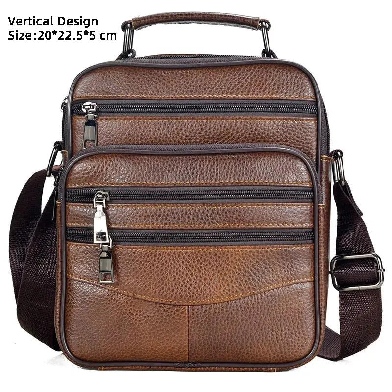 Retro Soft Cowhide Leather Crossbody - Mini Pad Boy Shoulder Bag