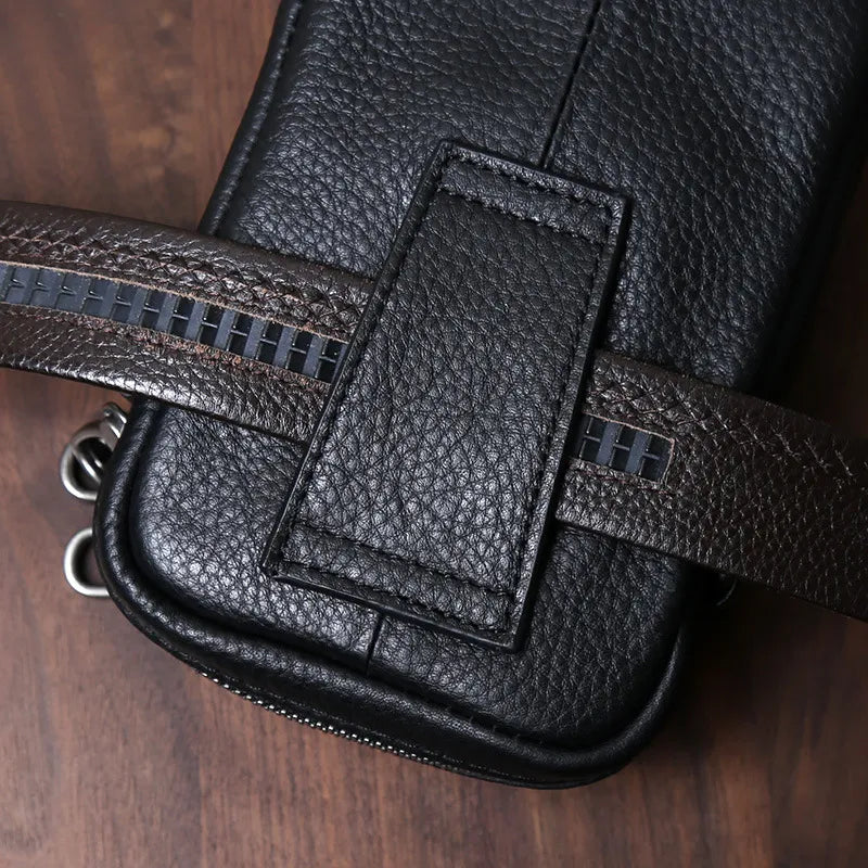 Urban Style Casual Small Crossbody Bag - Top-Layer Cowhide Compact Bag