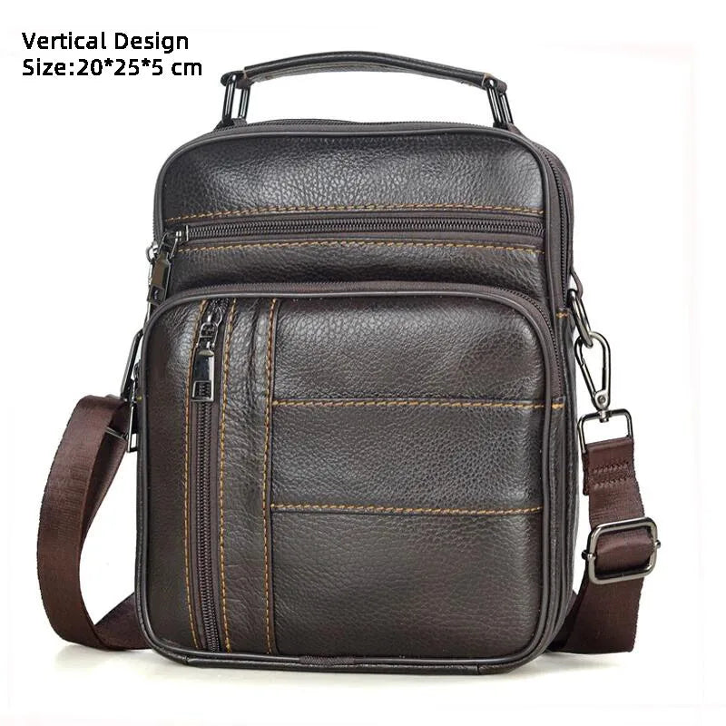 Retro Soft Cowhide Leather Crossbody - Mini Pad Boy Shoulder Bag