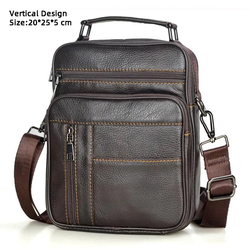 Retro Soft Cowhide Leather Crossbody - Mini Pad Boy Shoulder Bag