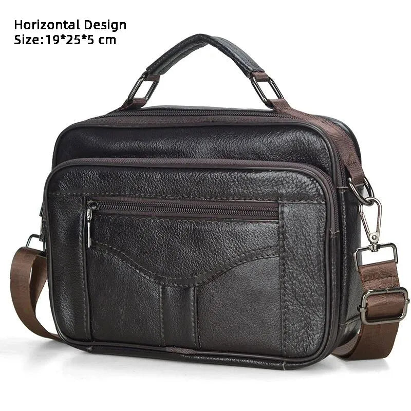 Retro Soft Cowhide Leather Crossbody - Mini Pad Boy Shoulder Bag