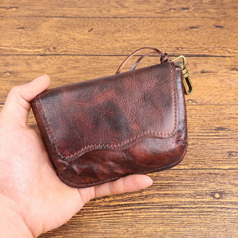 Retro Men Genuine Leather Handmade Bags - Multifunctional Card Holder Bag