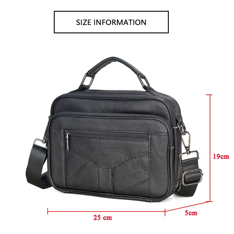 Retro Soft Cowhide Leather Crossbody - Mini Pad Boy Shoulder Bag