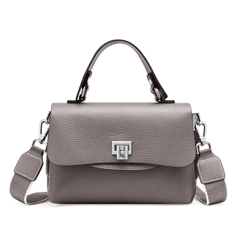 Women's Genuine Leather Crossbody Handbag – Luxury Top-Handle Purse