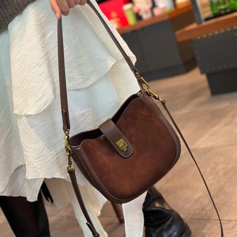 Women Cowhide Genuine Leather Shoulder Bag - Luxury Design Handbag