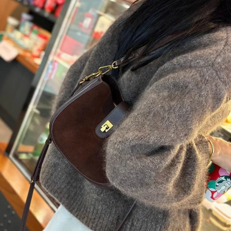 Women Cowhide Genuine Leather Shoulder Bag - Luxury Design Handbag