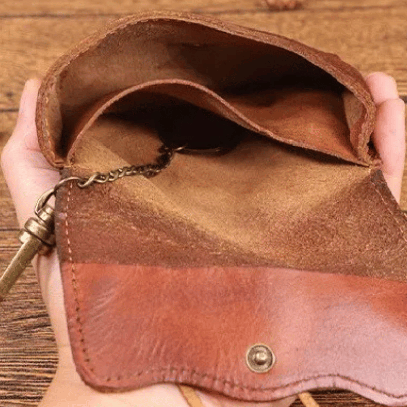 Retro Men Genuine Leather Handmade Bags - Multifunctional Card Holder Bag