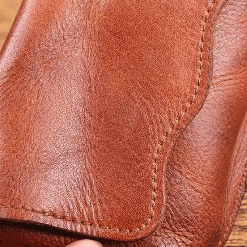 Retro Men Genuine Leather Handmade Bags - Multifunctional Card Holder Bag