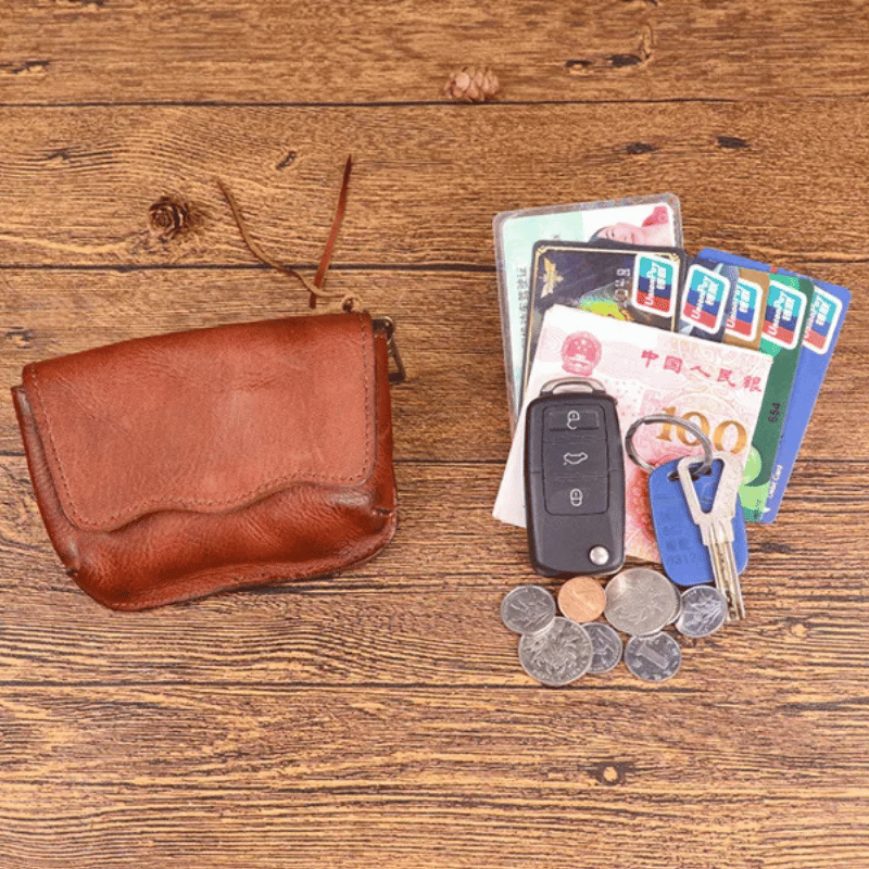 Retro Men Genuine Leather Handmade Bags - Multifunctional Card Holder Bag