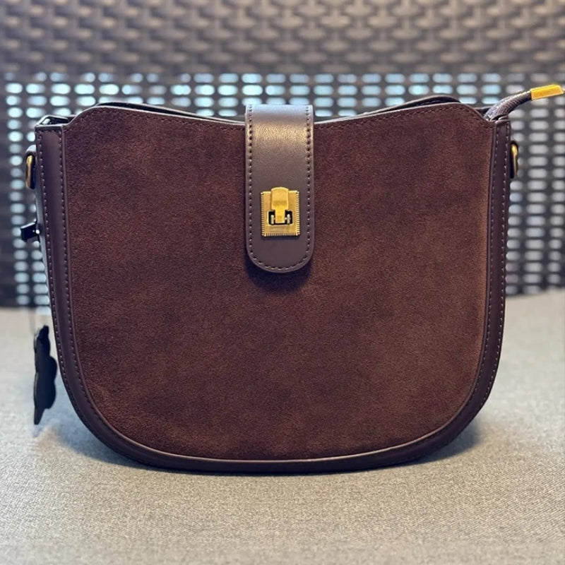 Women Cowhide Genuine Leather Shoulder Bag - Luxury Design Handbag