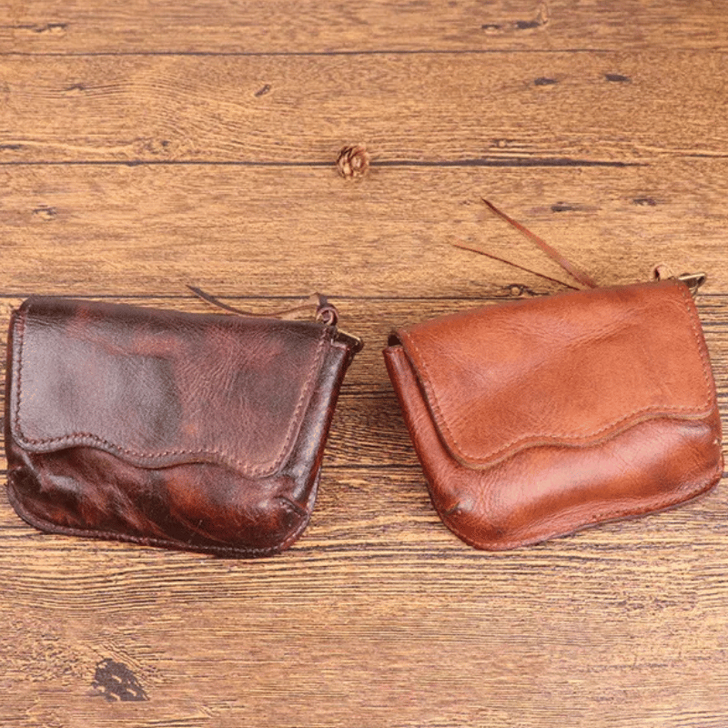 Retro Men Genuine Leather Handmade Bags - Multifunctional Card Holder Bag