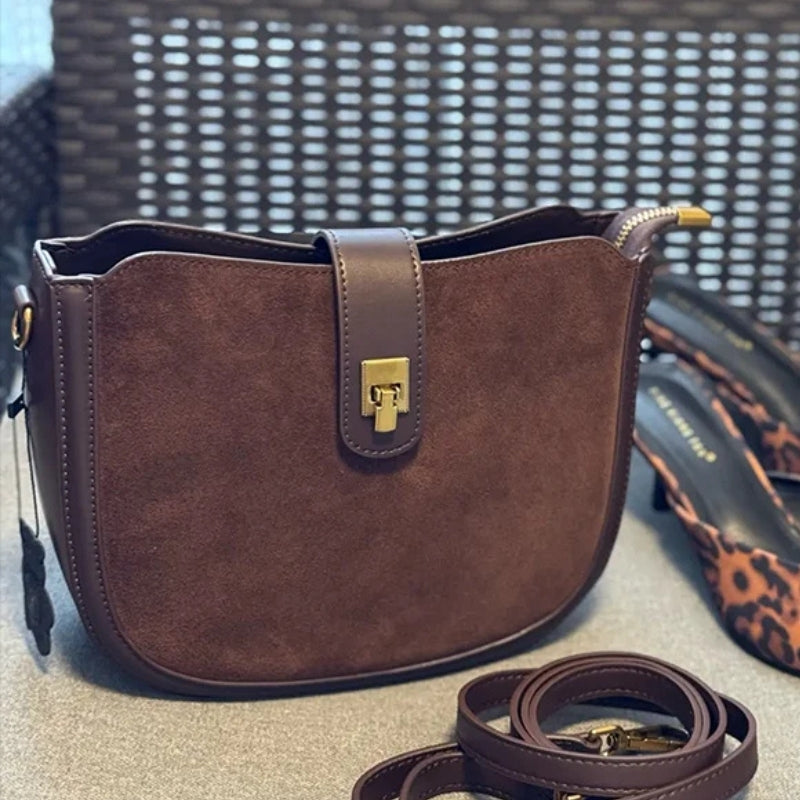 Women Cowhide Genuine Leather Shoulder Bag - Luxury Design Handbag