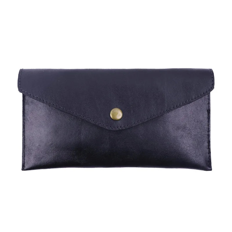 Genuine Leather Men Handmade Wallet - High Quality Retro Handbag