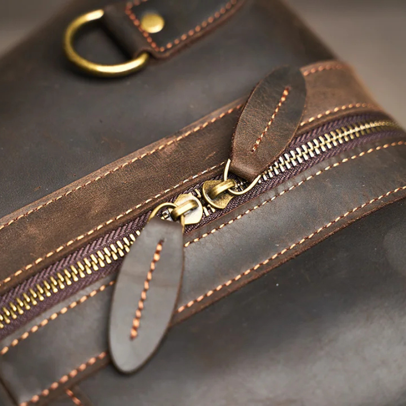 Men's Genuine Leather Duffle Travelling Handbags - Vintage Men's Shoulder Bag