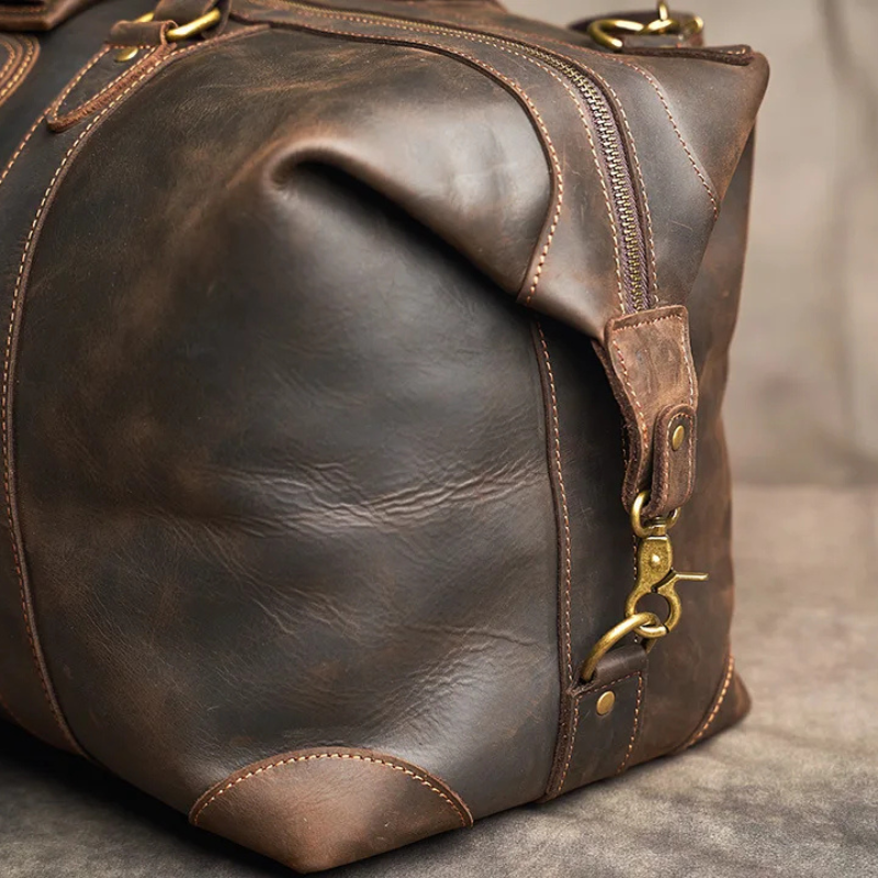 Men's Genuine Leather Duffle Travelling Handbags - Vintage Men's Shoulder Bag