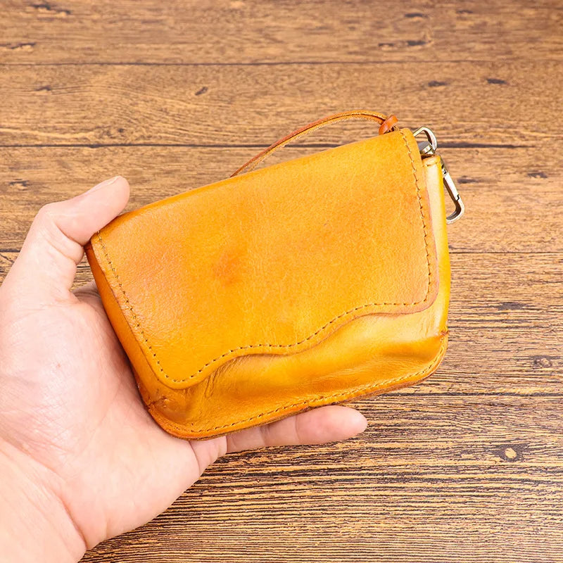 Retro Men Genuine Leather Handmade Bags - Multifunctional Card Holder Bag
