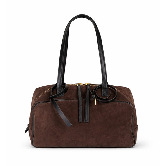 Women's Suede Cowhide Luxury Tote Bag - Large Capacity Winter Velvet Bags