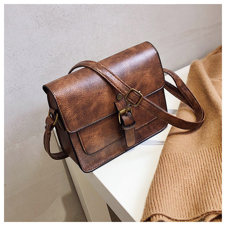 Vintage Women Flap Fashion Casual Leather Shoulder Bags Lady Crossbody Messenger Bag - Scraften