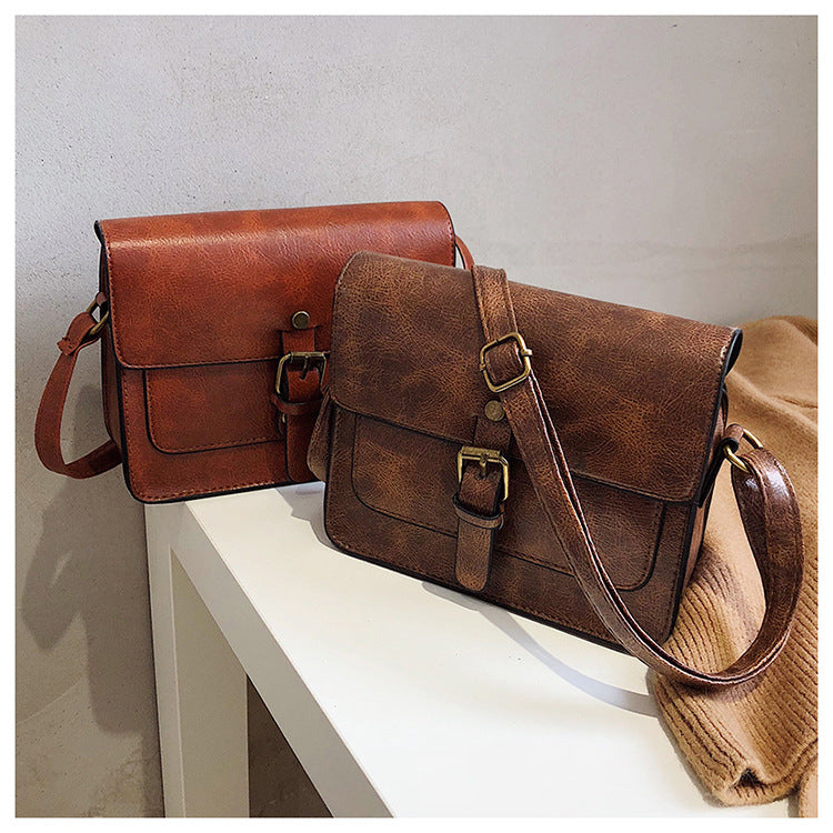 Vintage Women Flap Fashion Casual Leather Shoulder Bags Lady Crossbody Messenger Bag - Scraften